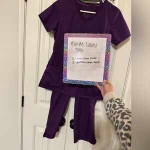 Purple Label Yoga Women's Scrub Set - Purple